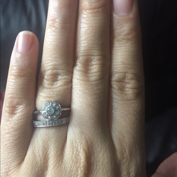 14K Gold Filled CZ Ring Set - Picture 5 of 7